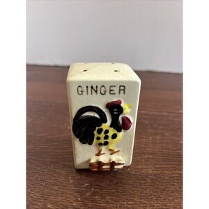 Vintage 1950's‎ Fred Roberts Ceramic Rooster Ginger Spice Shaker Japan